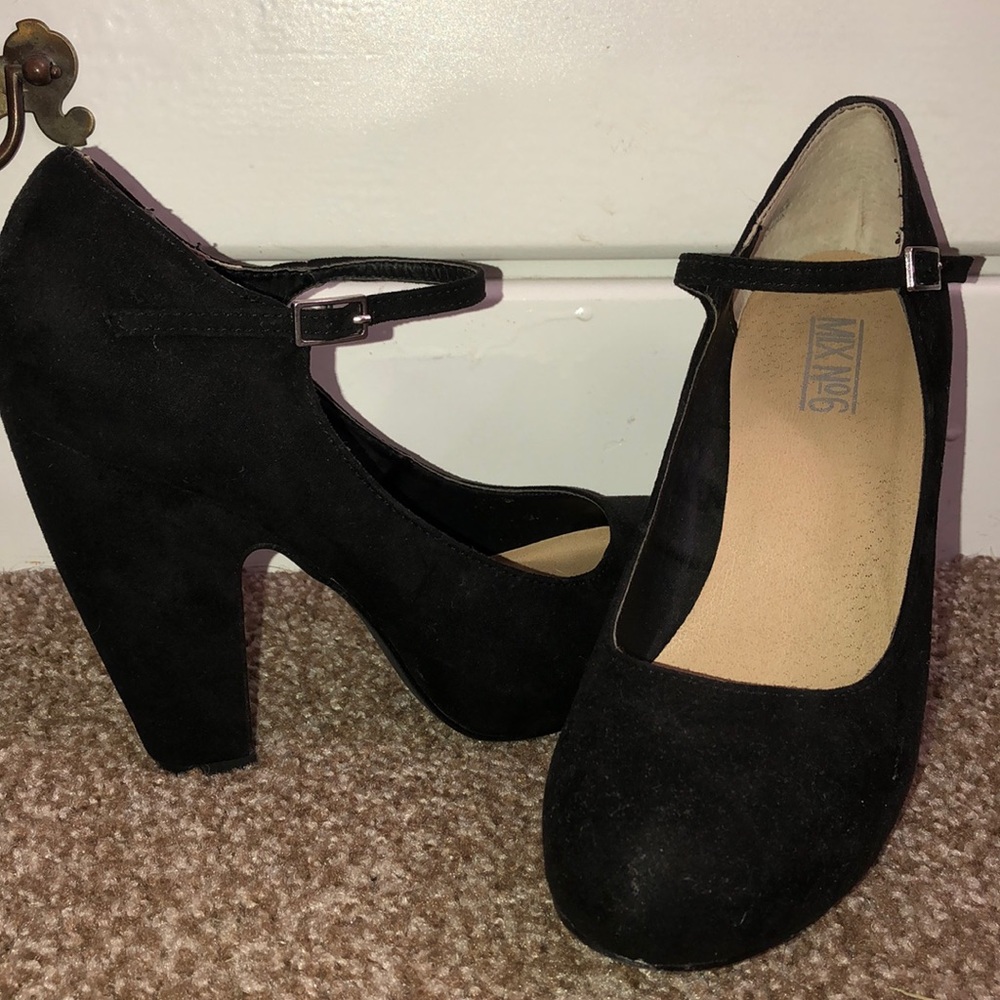 Mix No.6 (Tess Mix) black Mary Jane heels